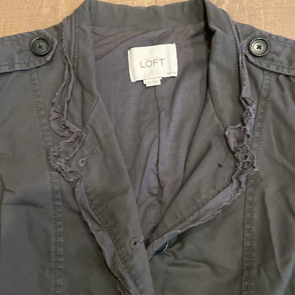 Loft Peplum gray blazer jacket - Picture 3 of 4